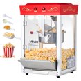 thumbnail image 1 of VEVOR Popcorn Machine, 8oz Stainless Steel Kettle, 800W Commercial Countertop Popcorn Maker, 48 Cups per Batch Theater Style Popper, with 2-Button Control Glass Wall PC Door 1 Scoop 3 Spoons, Red, 1 of 9