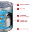 thumbnail image 4 of 12oz Tumblers Cartoon Construction Vehicles Question Marks Vacuum Insulated Stainless Steel Travel Tumbler Cups with Lid and Straw for Beer,Coffee,Beverages with Cleaning Brush for Cold Hot Drinks, 4 of 5