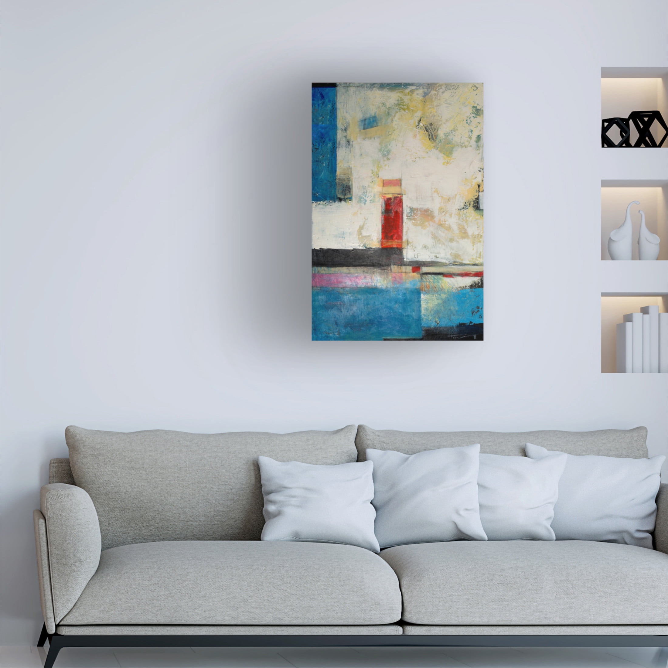 Canvas Wall Art - Tim Nyberg 'At The Pool' Wall Art for Living Room, Bedroom, or Office Décor by Trademark Fine Art - 12 x 19 Inches