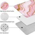 thumbnail image 5 of Pink Marble Gold Line Pattern Bathroom Rugs Sets 3 Piece,Toilet Cover Set,Absorbent Non Slip Bathroom Mats Sets with U-Shaped Contour Rug Toilet Rug Set, 5 of 5