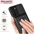thumbnail image 4 of Phone Case for Motorola Moto G62 5G with Slide Camera Window, Heavy Duty Protection Phone Cover Case with Ring Kickstand for Motorola Moto G62 5G SJ Blue, 4 of 8