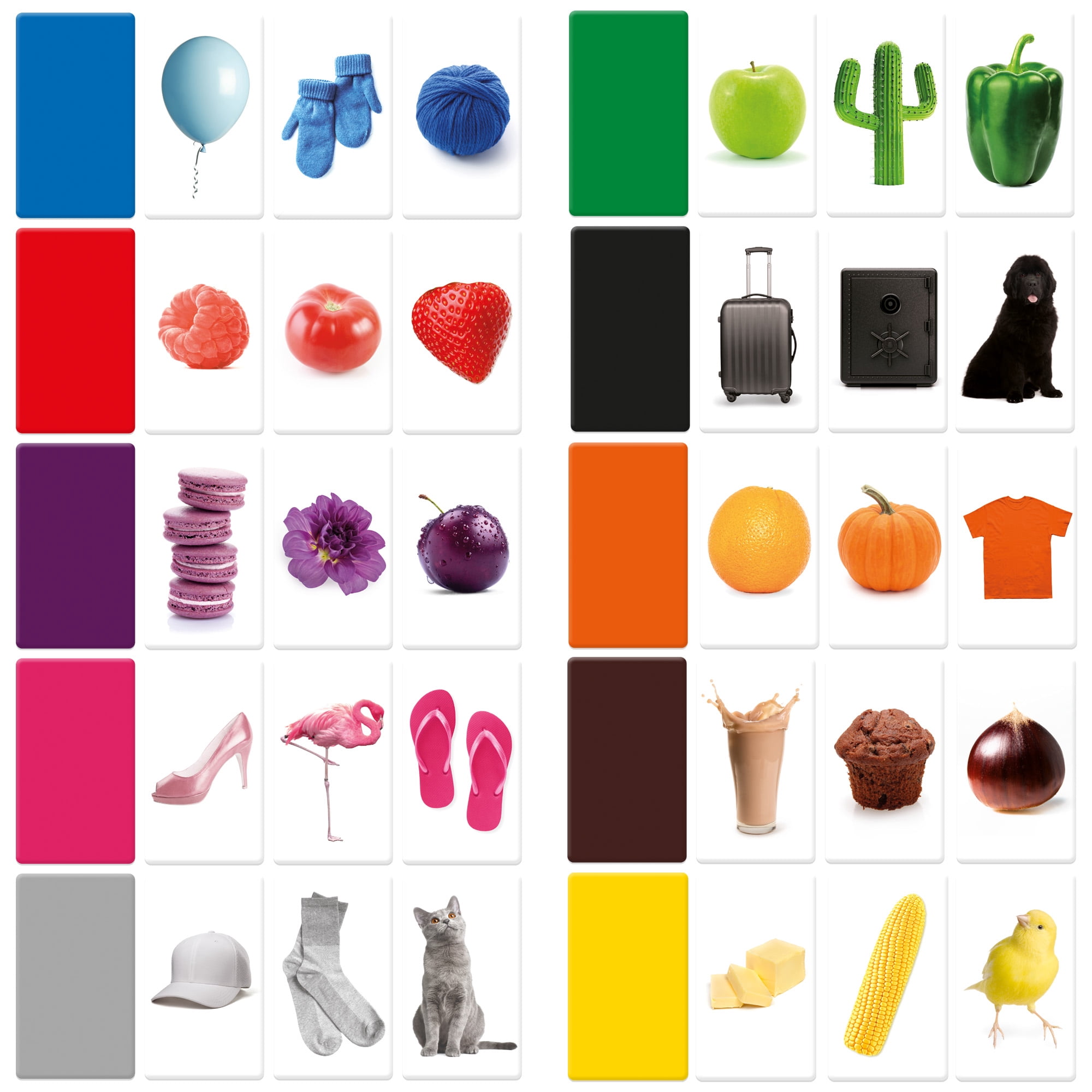 Headu: Maxi Flashcards - Colors - Sorting & Matching Game, Large Illustrated Cards, Visual Association Play, Preschool Montessori Activity Toddler 2-5