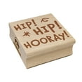 thumbnail image 1 of Hip Hip Hooray Fun Text Square Rubber Stamp Stamping Scrapbooking Crafting - Medium 1.75in, 1 of 7