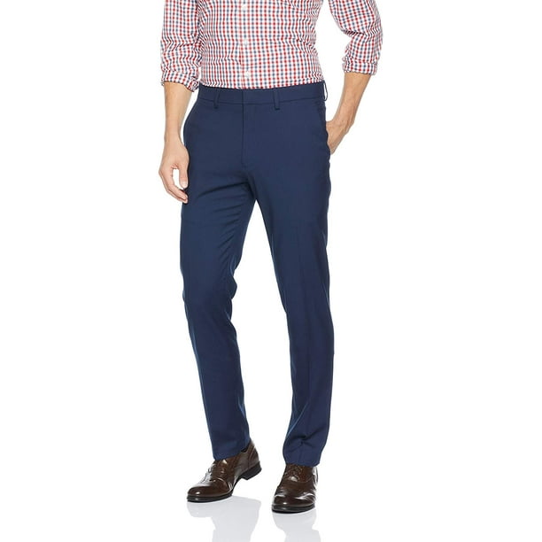 Reaction Cole Pants Mens Dress Pants Navy 32x32 Flat Front 32
