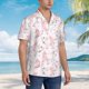 thumbnail image 3 of Balery Cute Piggy Ballerina Camisas hawaianas de manga corta para hombre, camisas playeras de corte holgado, camisas de vacaciones con botones,X-Large, 3 of 7