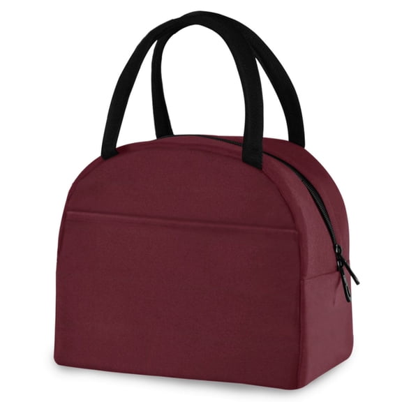 ALAZA Dark Red Insulated Lunch Box Reusable Cooler Tote Bag Work Office Picnic