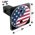 thumbnail image 5 of USA Patriotic Yin and Yang American Flag Tow Trailer Hitch Cover Plug Insert, 5 of 6