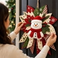 thumbnail image 3 of Clearance! Festive Quilted Christmas Door Hanging DIY Sewing Kit, Christmas Quilted Bow DIY Kit with Fabric, Batting, Thread, Templates & Instructions, Hanging Decor Kit for Door Wall Display, #10, 3 of 6
