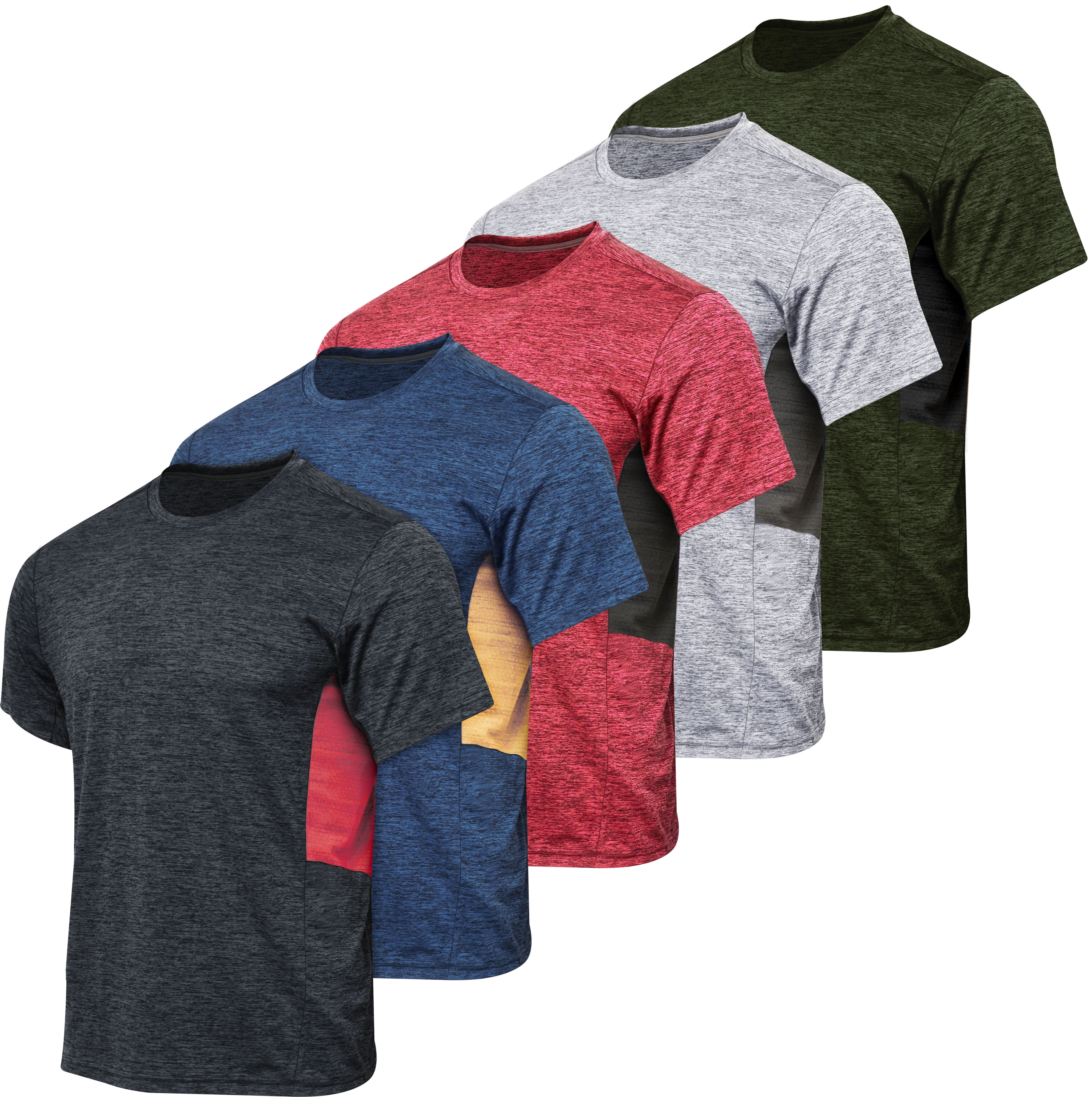 Boyoo Boy's 3 Pack Performance Dry-Fit T-Shirts Moisture Wicking Youth Breathable Active Athletic T Shirts 