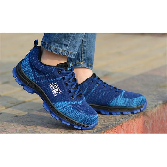 meigar Men's Fashion Safety Shoes Steel Toe Breathable Work Boots