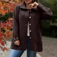 thumbnail image 4 of BangWanChi Womens Jackets Trendy Women's Winter New Casual Solid Color Woolen Coat With Lapel Pockets Bow Tie Jacket Long Sleeved Coat Top, 4 of 5