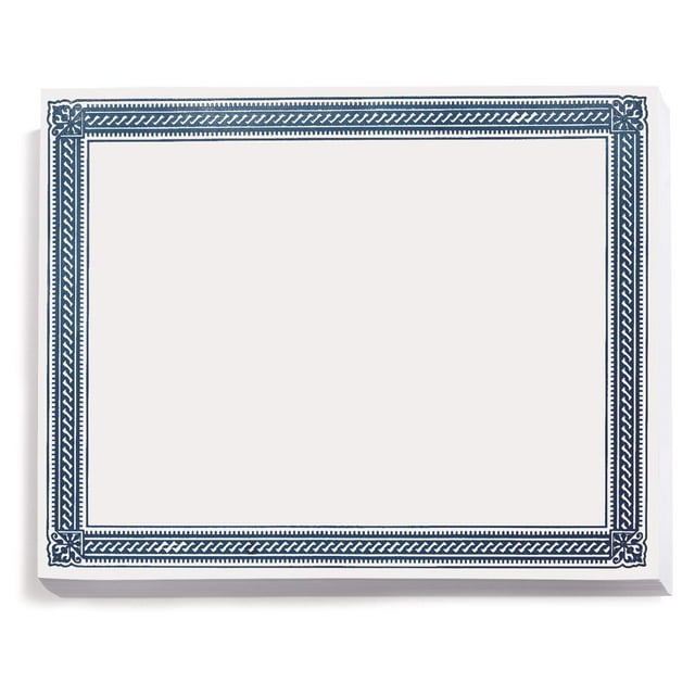 PaperDirect Elite Standard Certificate Paper, Blue Border, 8 1/2 Inch x 11 Inch, 28lb Parchment, Certificates and Awards Paper, 100 Count, for School, Work, Diplomas & Award Certificates