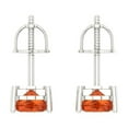 thumbnail image 4 of 1 Ct Heart Cut Studs Red Crystal 14K White Solid Gold Everyday Dainty Earrings Screw Back, 4 of 7