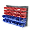 30 Bin Wall Mounted Parts Rack Nut Bolts Crafts Garage Shelving Organizer Box