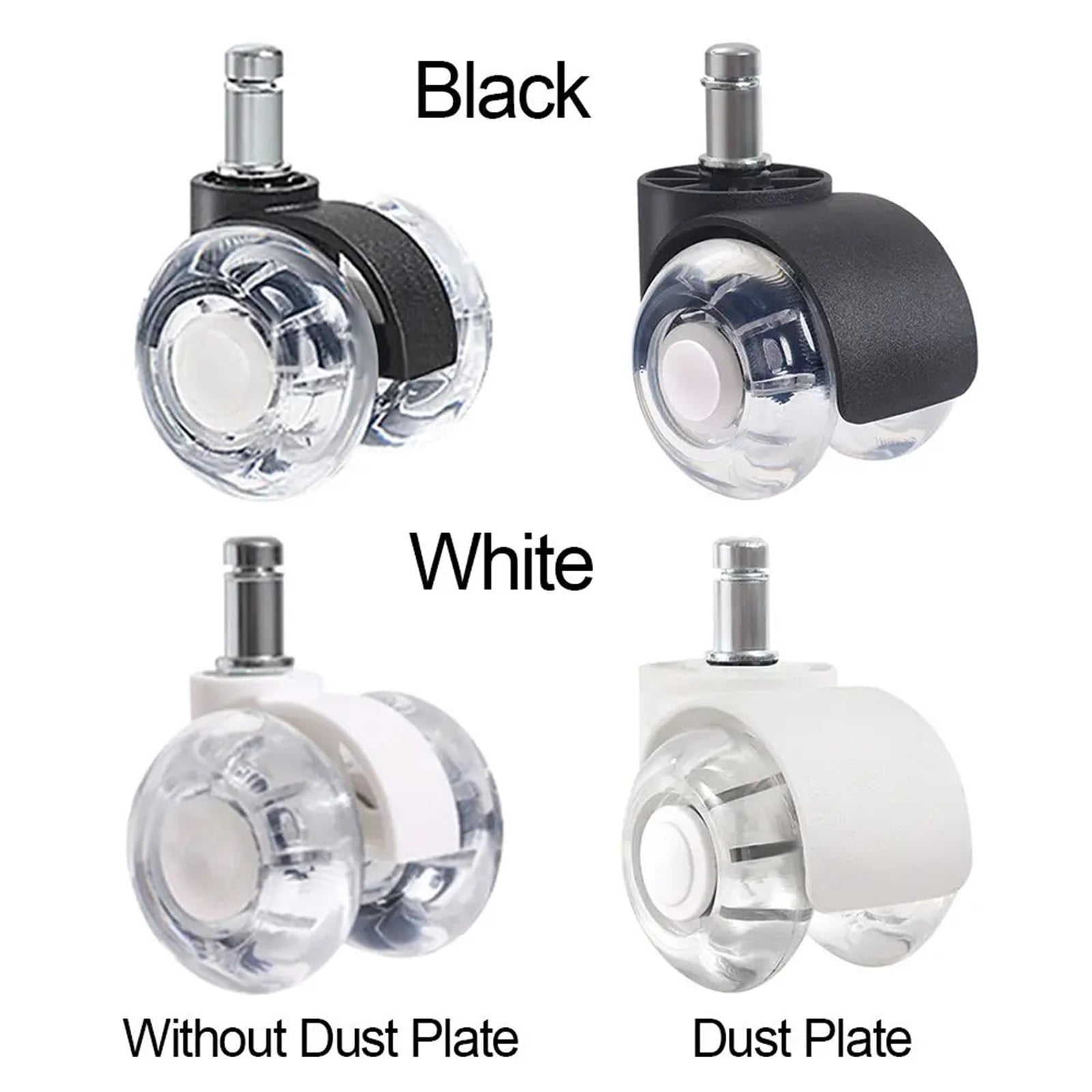 Safe Rollers Wheel Rubber Pulley Mute Wheel Furniture Caster Office Chair Wheels Chair Caster ,Quiet and Smooth