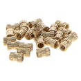 thumbnail image 3 of HUGFEGWE M3x4mm Female Thread Knurled Nuts Hx6mm OD Brass Threaded Insert Embedment Nuts Hydraulic Welded Joint Injection Molding Assortment Kit for 3D Printing Injection Molding 50PCS CJB91-25027, 3 of 7