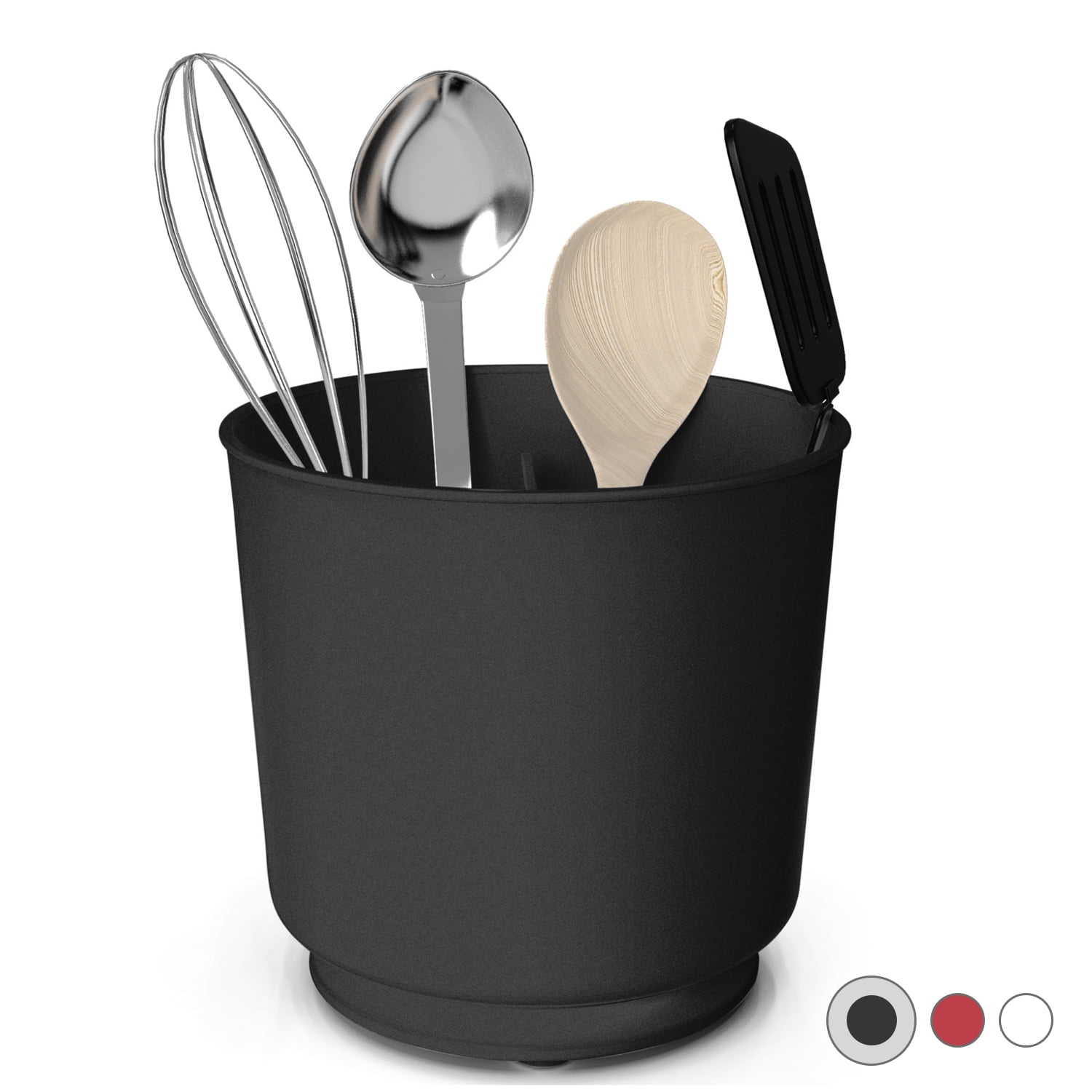 Extra Large and Sturdy Rotating Utensil Holder Caddy with NoTip