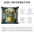 thumbnail image 5 of COMIO Beer Printing Throw Pillow Covers Bedding Throw Pillows Decorative Throw Pillow Covers Square Cushion Throw Pillow for Livingroom Bedroom Home Decor, 5 of 5