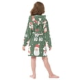 thumbnail image 7 of FORMRS Niños Bathrobe Unisex Hooded Robe Soft Plush Pajamas Sleepwear, Size 2-3T, Christmas Santa, 7 of 7