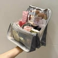 thumbnail image 3 of Wuztai Standing Makeup Bag, Large Capacity Waterproof Toiletry Organizer with Compartments, Portable Cosmetic Case for Travel, 3 of 7