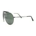 thumbnail image 3 of Retro Double Bridge Oversized Aviator Metal Rim Sunglasses Gunmetal - Green, 3 of 4