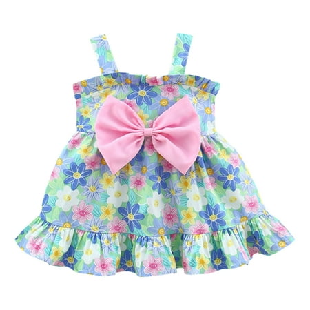 

KI-8jcuD Dresses 0-3 Months Toddler Girls Sleeveless Sundress Floral Prints Dress Princess Dress Clothes Girls Dresses Size 8 Casual Frock Baby 1St Birthday Dress Princess Style Dress 18 Mont