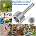 thumbnail image 2 of Ground Rod Driver 85mm Heavy Duty Steel Drill Bit Driver Wear Resistant Wide Compatibility Ground Rod Bits Socket for Rotary Hammer Drill Grounding Rods Style 03, 2 of 9
