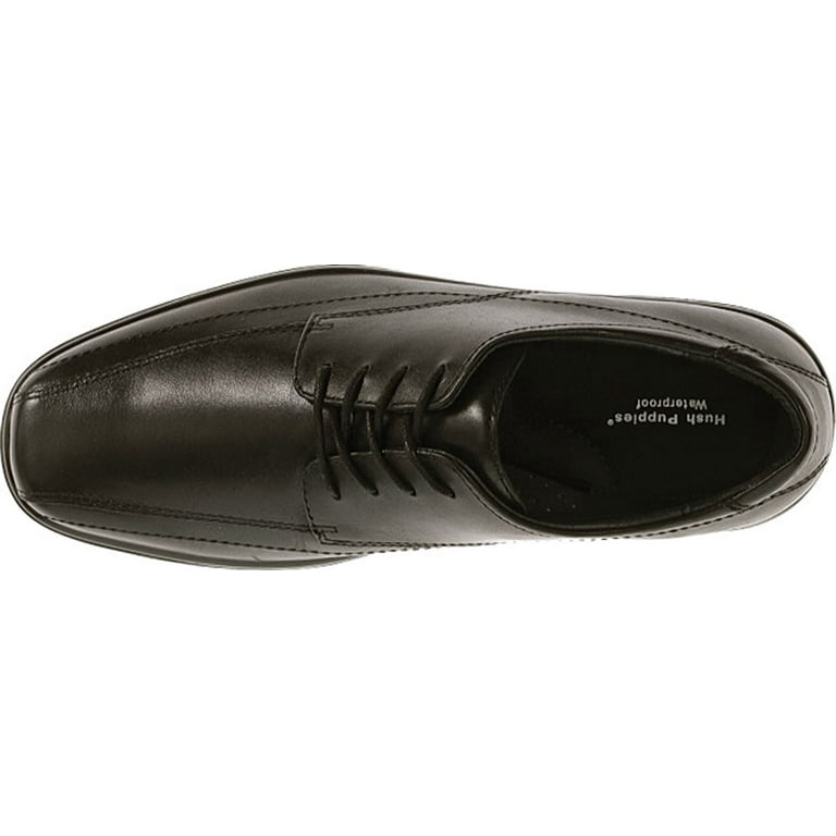 Men s Hush Puppies Venture Black Leather 7.5 M Walmart