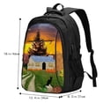 thumbnail image 5 of Pofeuu Fall Village Scenery Print Storage Laptop Backpack with USB Charging Port[Water Resistant] College Computer Bookbag Fits, 5 of 7