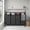 Black, variant on 4 Bag Laundry Basket Sorter Laundry Hamper Cart with Heavy Duty Rolling Lockable Wheels and Removable Bags