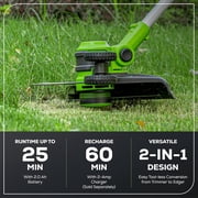 Greenworks 40V 13-Inch Cordless String Trimmer / Edger and Leaf Blower Combo Kit + 3 Bonus Spools, 2.0Ah Battery and Charger Included