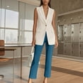 thumbnail image 5 of ZyeKqe Womens Dress Pants Yoga Stretch Business Work Casual Ankle Length Straight Leg Office 7/8 Trousers, 5 of 9