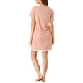 thumbnail image 3 of INSPIRAR CHIC Camisón de Mujer de Encaje con Manga Corta en V Suave Pijamas de Lunares Rosa XX-Large, 3 of 7