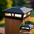 thumbnail image 5 of Classy Caps Oxford Solar Post Cap - Fits 6"x6", 5.5"x5.5", and 5"x5" Posts - Black Aluminum, 5 of 11