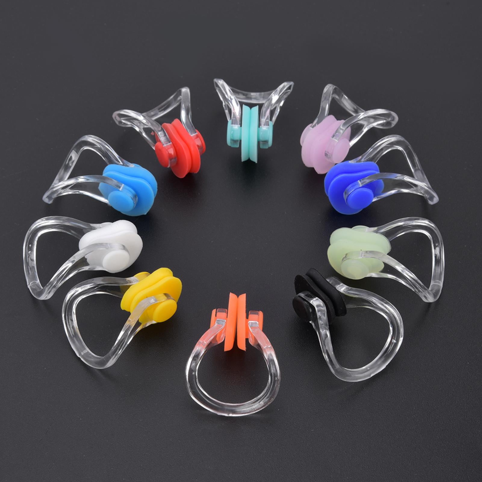 OTVIAP Silicone Nose Clip,20PCS 10 Colors Silicone Waterproof Swimming Nose Clip Swim Equipment Supplies for Children and Adults,Waterproof Nose Clip