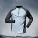 thumbnail image 4 of Camiseta deportiva de secado rápido de primavera y otoño, manga larga, cuello con cremallera, media cremallera, ropa de entrenamiento atlético para atletismo para hombres, 4 of 5