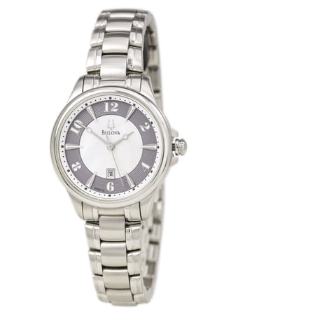 96M113 Women's Adventurer Black and MOP Dial Stainless Steel Bracelet Watch