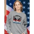 thumbnail image 2 of American Mama Oldschool Sweatshirt Women -Image by Shutterstock, Female XX-Large, 2 of 4