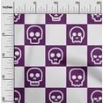 thumbnail image 1 of oneOone Velvet White Fabric Skull Craft Project Decor Fabric Print By The Yards 58 Inch Wide, 1 of 5