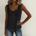 thumbnail image 6 of Elegant Embroidered Linen Tank Tops for Women Loose U Neck Sleeveless Summer Business Casual Shirts Dressy Blouses, 6 of 6