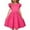 Hot Pink, variant on TBWNWG Girls Summer Dress with Fly Sleeve and Ruffle Detail Crew Neck Casual Party Swing A-Line Flutter Dress for Toddler Kids Children,Size 3-4 Years
