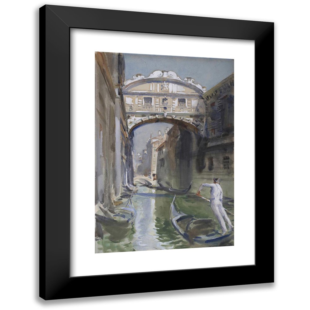 John Singer Sargent 11x14 Black Modern Framed Museum Art Print Titled - Bridge of Sighs