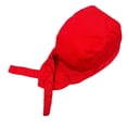 thumbnail image 2 of Gorro de Restaurante de Cocina Unisex, para La Cabeza, Gorro para La Cabeza, Gorros Atados , rojo shamjiam Chef casquillo, 2 of 5