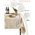 thumbnail image 3 of Beige Marble Tablecloth Rectangle Table Cloth 60x84, Waterproof Tablecloth Outdoor Table Cloth, Chic Neutral Minimalist Fluid Aesthetic Washable Table Cover for Kitchen Dinning Party, 3 of 8