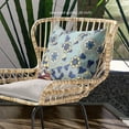 thumbnail image 3 of Glory of Flowers Peacock Throw Pillow in Light Green Aqua Brown 16x16, 3 of 5