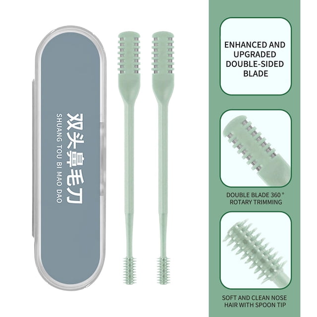 Heliisoer Nose Hair Cutter 360 Degree Rotation Safe Trim Portable Compact Handheld Nose Hair Cutter Household Goods