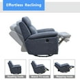 thumbnail image 3 of Electric Power Swivel Glider Rocker Recliner Chair with USB Charge Port - Blue, 3 of 4