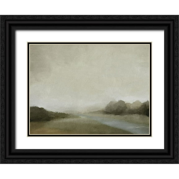 Straatsma, Leah 14x12 Black Ornate Wood Framed with Double Matting Museum Art Print Titled - Lovers Creek