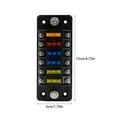 thumbnail image 4 of Car Plastic Fuse Box 6 Ways Flame Retardant Fuse Holder with Double Fuses, 4 of 9