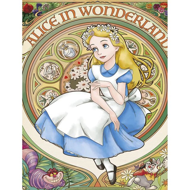 Taladro de diamante Alicia en el país de las maravillas 5D Kits de pintura DIY Decoración redonda completa (sz2849) FLhrweasw Nuevo
